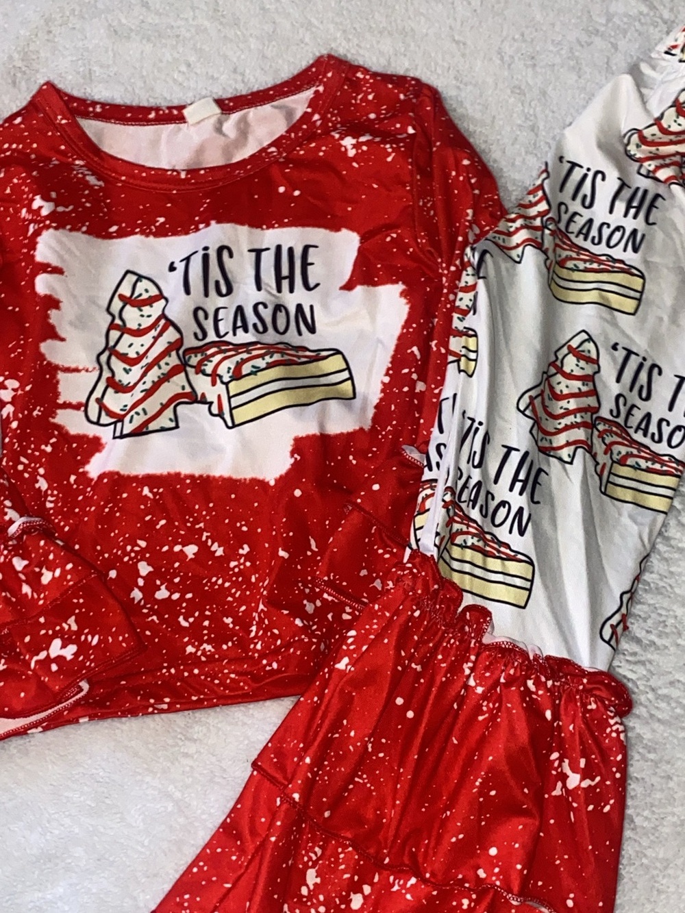 Kids 'Tis The Season Red Holiday Pajama Set